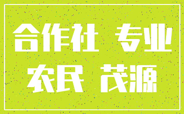 合作社 专业_农民 茂源