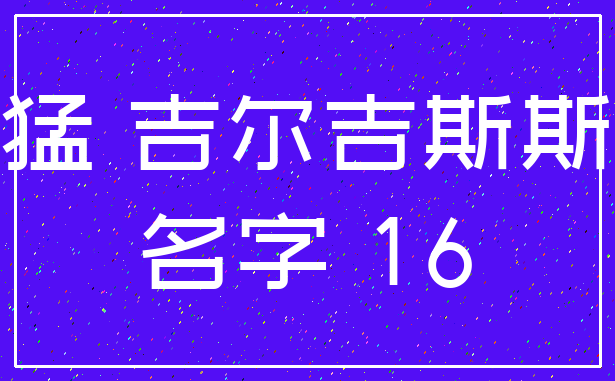 凶猛 吉尔吉斯斯坦_名字 16