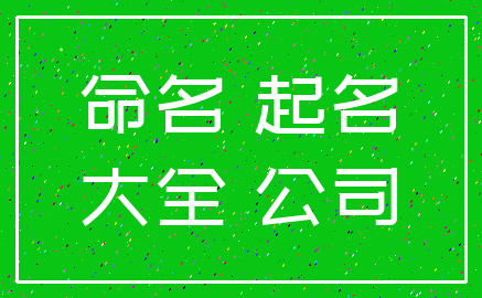 命名 起名_大全 公司