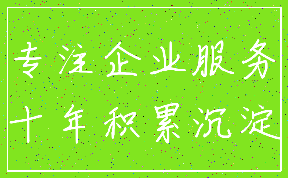 专注企业服务_十年积累沉淀