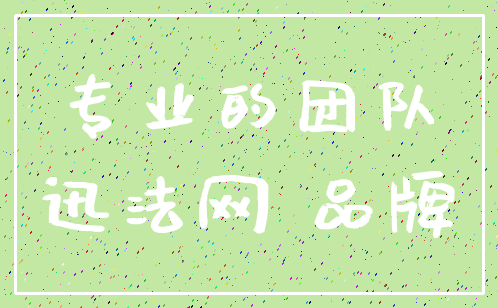 专业的团队_迅法网 品牌