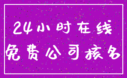 24小时在线_免费公司核名