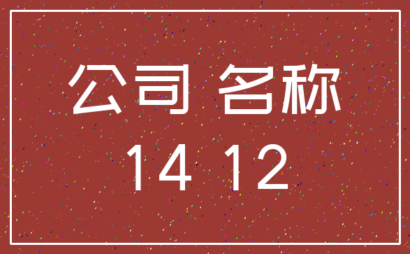 公司 名称_14 12