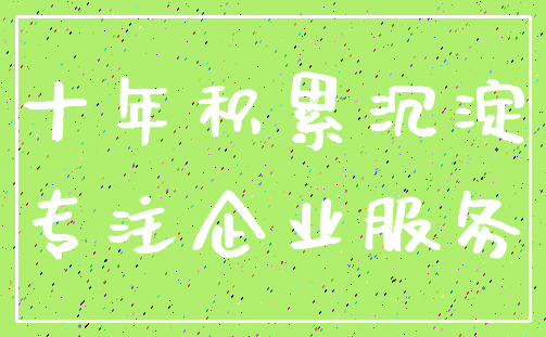 十年积累沉淀_专注企业服务