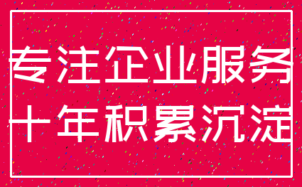 专注企业服务_十年积累沉淀
