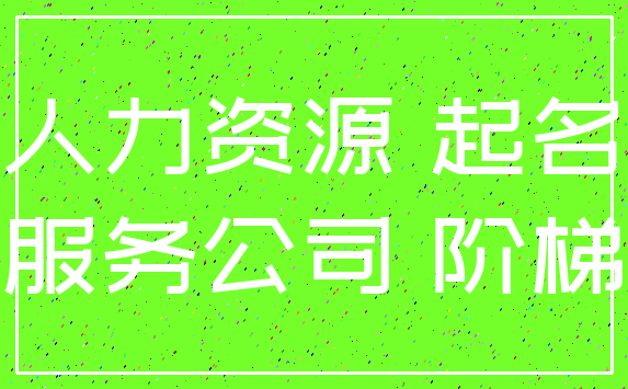 人力资源 起名_服务公司 阶梯