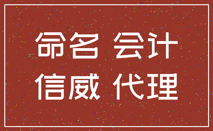 命名 会计_信威 代理
