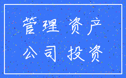 管理 资产_公司 投资