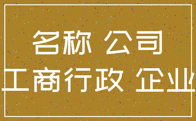 名称 公司_工商行政 企业