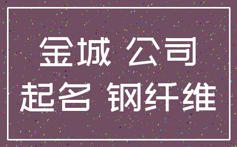 金城 公司_起名 钢纤维