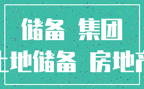 储备 集团_土地储备 房地产