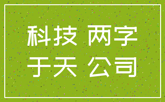 科技 两字_于天 公司