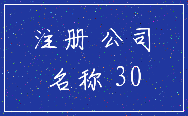 注册 公司_名称 30