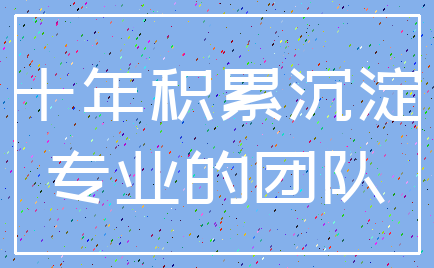 十年积累沉淀_专业的团队