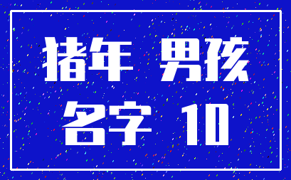 猪年 男孩_名字 10