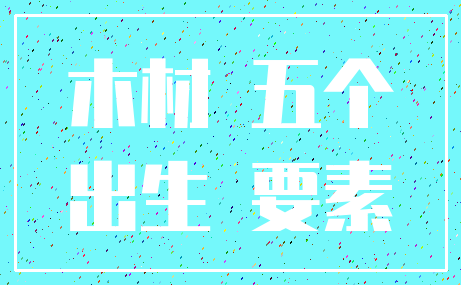 木材 五个_出生 要素