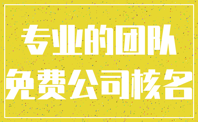 专业的团队_免费公司核名