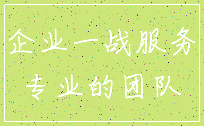 企业一战服务_专业的团队