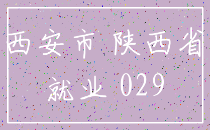 西安市 陕西省_就业 029