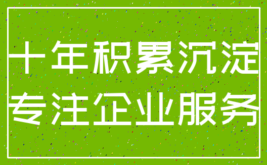 十年积累沉淀_专注企业服务