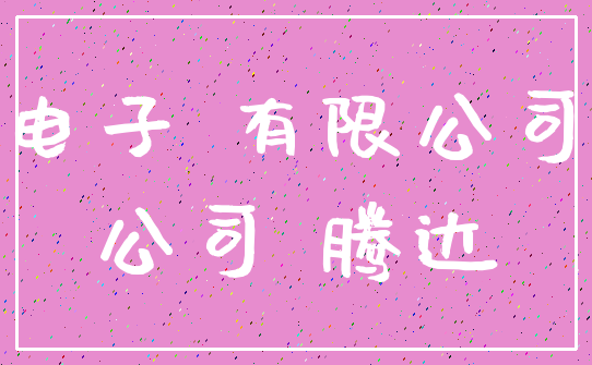 电子 有限公司_公司 腾达
