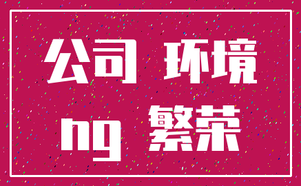 公司 环境_ng 繁荣