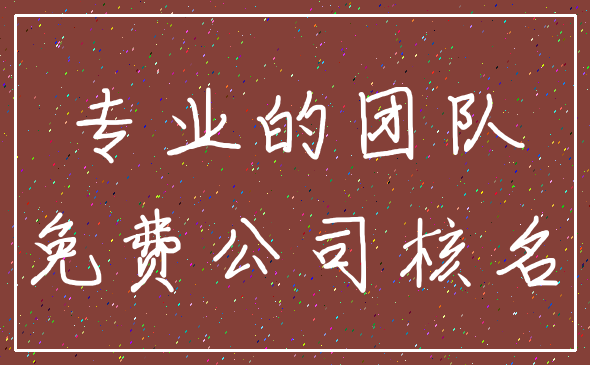 专业的团队_免费公司核名