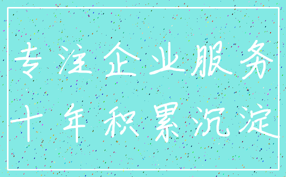 专注企业服务_十年积累沉淀