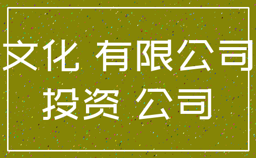 文化 有限公司_投资 公司