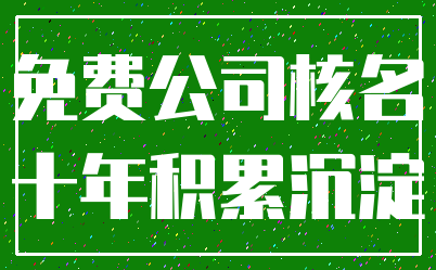 免费公司核名_十年积累沉淀