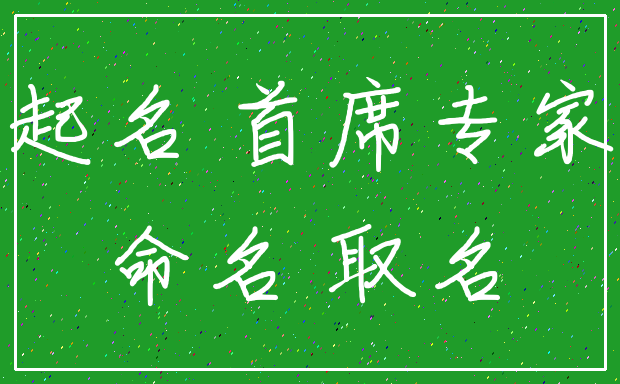 起名 首席专家_命名 取名
