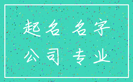 起名 名字_公司 专业