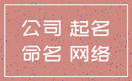 公司 起名_命名 网络