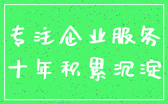专注企业服务_十年积累沉淀