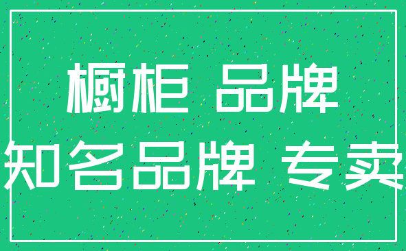 橱柜 品牌_知名品牌 专卖