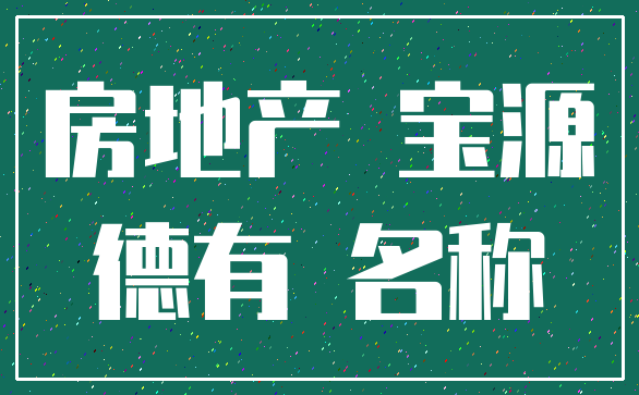 房地产 宝源_德有 名称