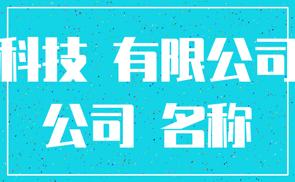 科技 有限公司_公司 名称