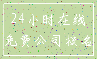 24小时在线_免费公司核名