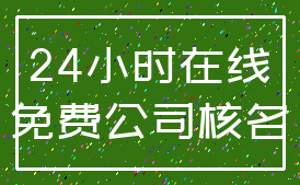 24小时在线_免费公司核名