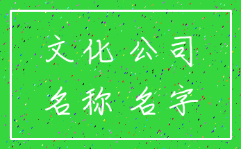 文化 公司_名称 名字