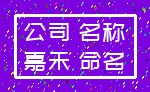 公司 名称_嘉禾 命名