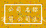 公司 名称_字符 公司法人