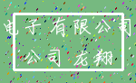 电子 有限公司_公司 龙翔