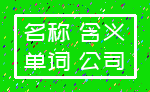 名称 含义_单词 公司
