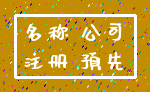 名称 公司_注册 预先