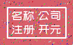 名称 公司_注册 开元