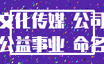 文化传媒 公司_公益事业 命名