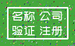名称 公司_验证 注册