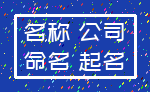 名称 公司_命名 起名