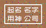 起名 名字_用神 公司